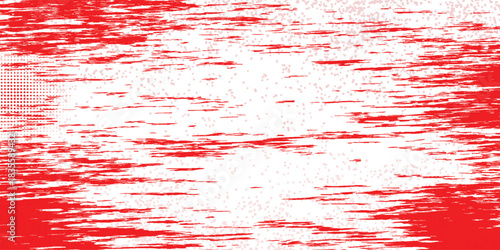 red and white brush wrap car sticker pattern. illustration.