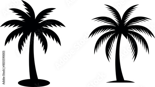 Minimal palm tree silhouette