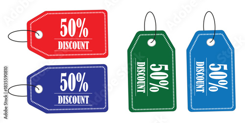 Sale Tags Collection – Discount Labels, New Arrival Badges, Price Tag Icons, Black and Red Promotional Stickers