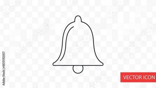 Stay Notified with this Simple Alert Bell Graphic for Notifications and Reminders, Perfect for App Design and Website Icons, Originally Designed as a Scalable Graphic