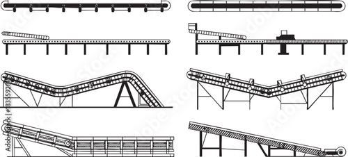 Various Conveyor Belt Designs for Industrial Automation and Material Handling Systems