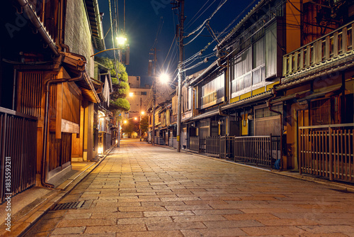 Photography Traditional Japanese Street in Tokyo, Japan