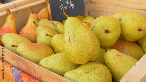 Organic Pears from France at Market