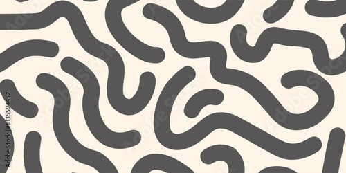 Bold Blue and Cream Abstract Geometric Seamless Pattern. Modern concept for graphic design, background, web design, poster, banner, book, slideshow.