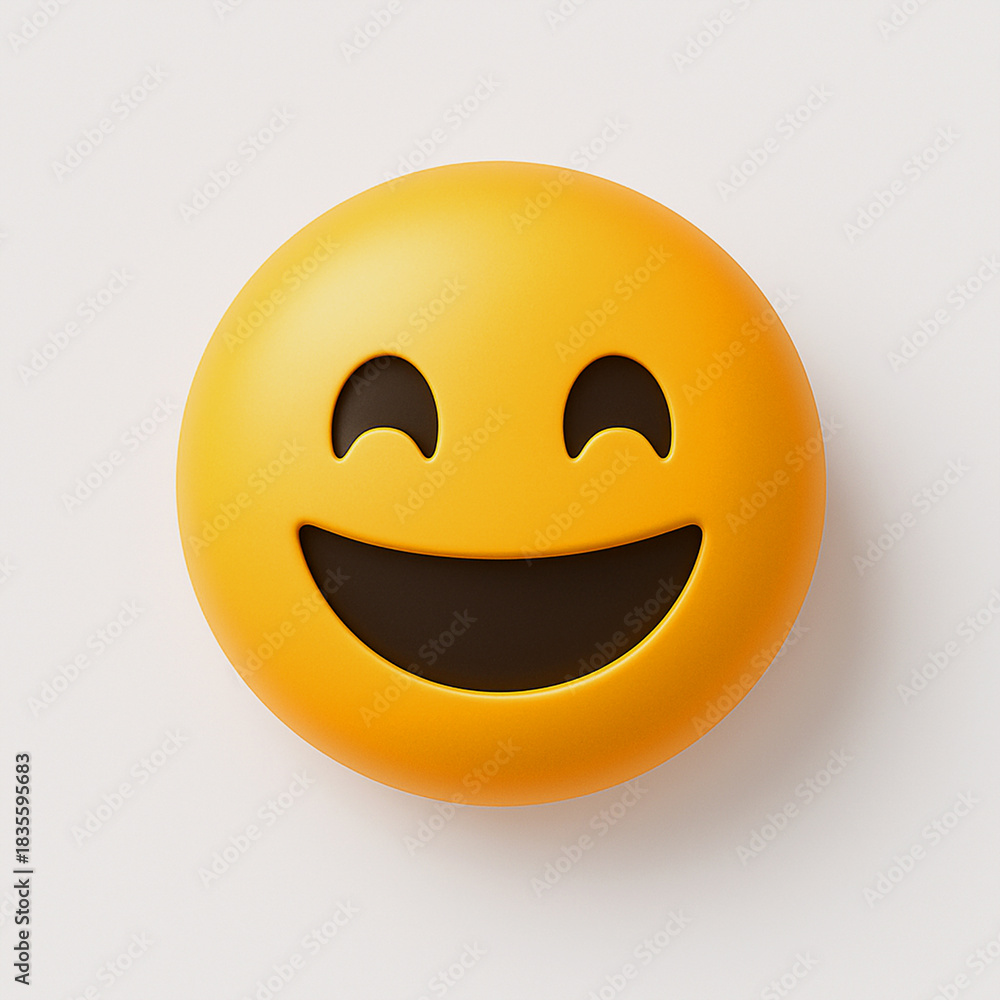 Fototapeta premium 3D Realistic Smiley Emoji Icon 