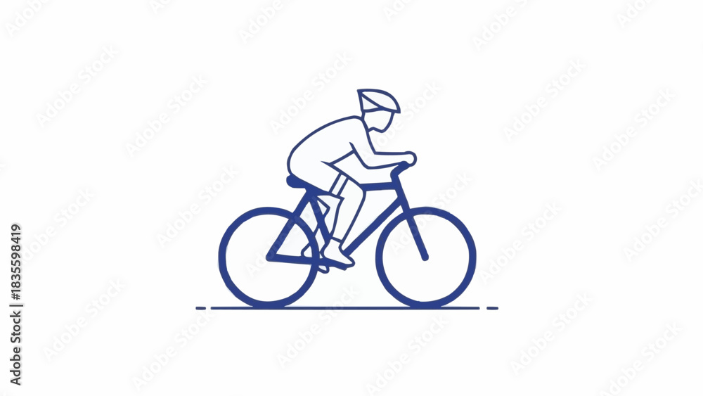 Fototapeta premium cyclist silhouette vector