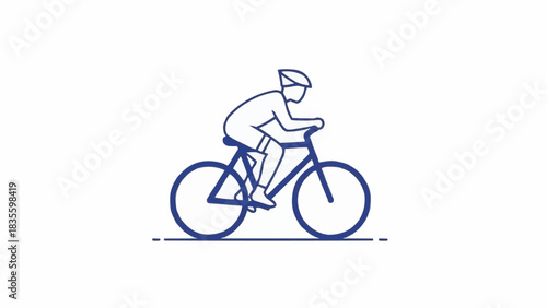 cyclist silhouette vector