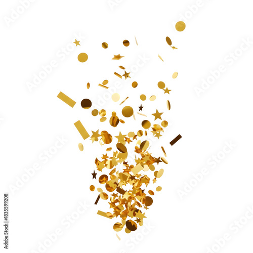 Wallpaper Mural Golden confetti explosion on black background for celebrations and festive occasions Torontodigital.ca