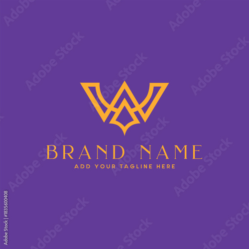 letters w text logo design vector