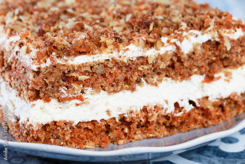 Wallpaper Mural A layer carrot cake with coconut cream. Torontodigital.ca