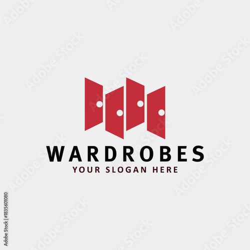wardrobes clothes logo design vector