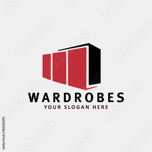 wardrobes clothes logo design vector