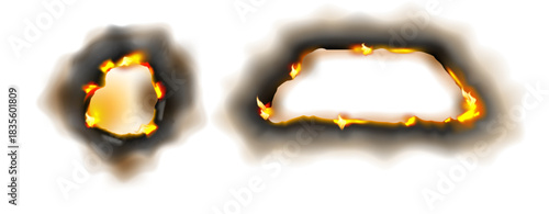 Burning paper edge effect 