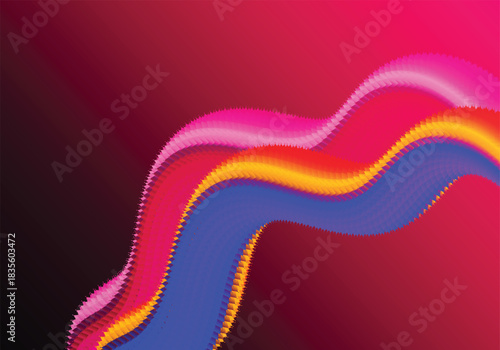 Vibrant abstract color wave with dynamic colorful gradient background design