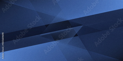 Black dark navy blue white abstract background. Geometric shape. Line stripe angle triangle polygon mosaic. Color gradient. Noise grain dust rough particle. Glow light. Design. Template. Minimal.