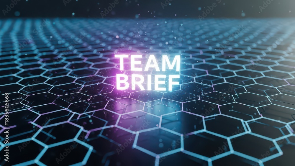 Obraz premium Team Brief Hologram Concept Futuristic Digital Network Background