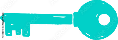 Key Silhouette Doodle Icon