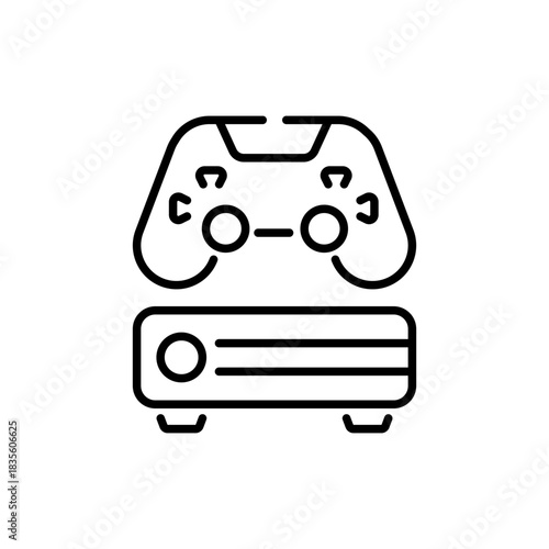 Game controller vector icon. editable line icon for technology, linear gadgets
