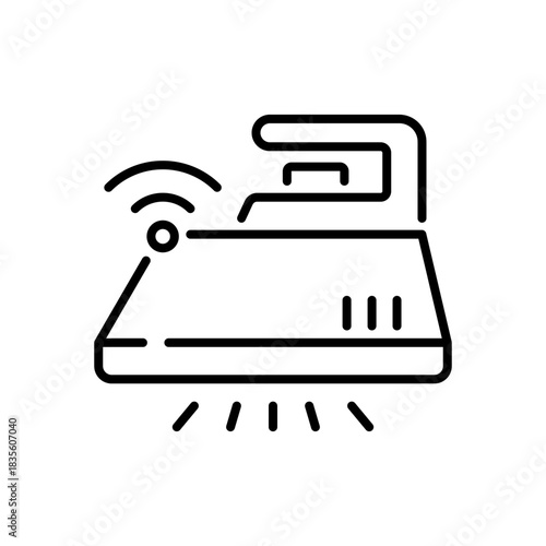 Wifi router vector icon. editable line icon in outline style for network symbols