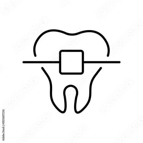 Animal vector icon. editable line icon for wildlife, outline, flat design, silhouette