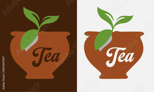 TEA TEXT LOGO VECTOR ART