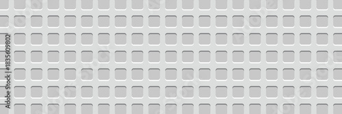 Minimalist grayscale seamless pattern with raised square tiles in subtle 3d effect layered flat design for modern backgrounds and textures with soft shadow