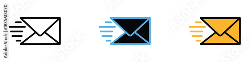 Fast Email, Message icon vector. speed and efficiency symbol. vector illustration.
