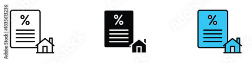 Mortgage Loan icon vector. dream home with amazing interest rates symbol. vector illustration.