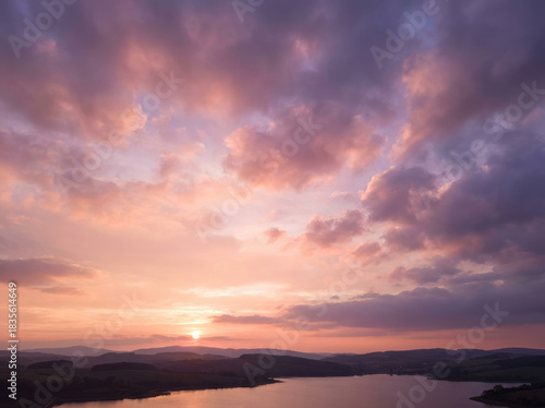 sunset in the mountains