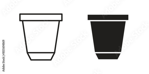 Coffee capsule icon. Outline, Glyph and Filled Outline Style