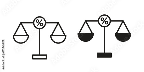 Economies of scale icon. Outline, Glyph and Filled Outline Style