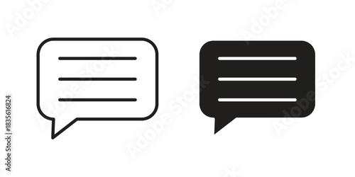 Feedback icon. Outline, Glyph and Filled Outline Style