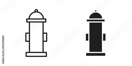 Fire hydrant icon. Outline, Glyph and Filled Outline Style