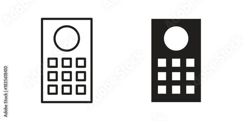 Intercom icon. Outline, Glyph and Filled Outline Style