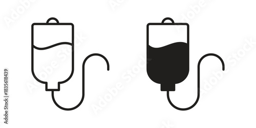 Intravenous icon. Outline, Glyph and Filled Outline Style