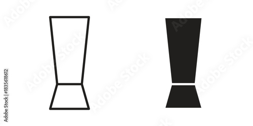 Jigger icon. Outline, Glyph and Filled Outline Style