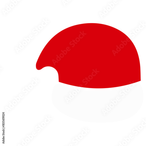 Gorro de Navidad rojo con diseño vectorial festivo