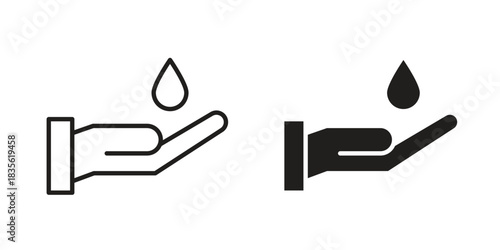 Massage oil icon. Outline, Glyph and Filled Outline Style