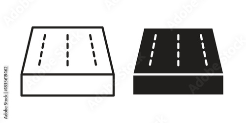 Mattress icon. Outline, Glyph and Filled Outline Style