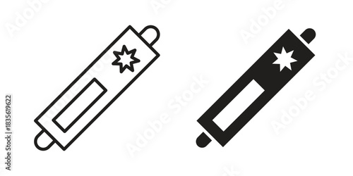 Mezuzah icon. Outline, Glyph and Filled Outline Style