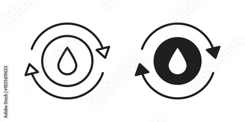 Metabolism icon. Outline, Glyph and Filled Outline Style