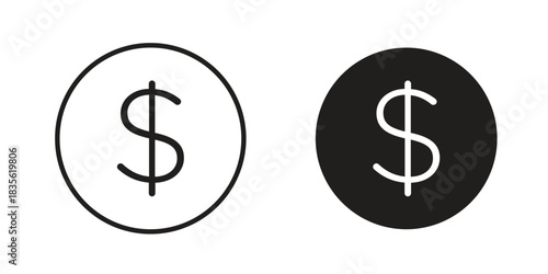 Money icon. Outline, Glyph and Filled Outline Style