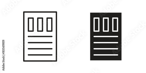 Mood board icon. Outline, Glyph and Filled Outline Style