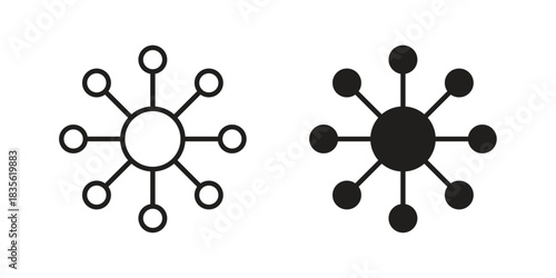 Multi channel icon. Outline, Glyph and Filled Outline Style