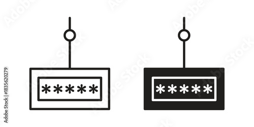 Password phishing icon. Outline, Glyph and Filled Outline Style