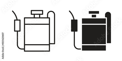 Pesticide icon. Outline, Glyph and Filled Outline Style