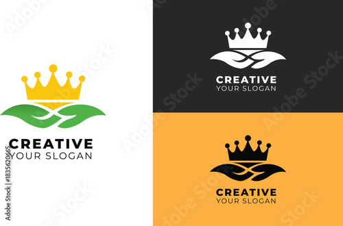 Royal King logo design in various colors