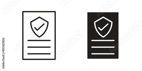 Policy icon. Outline, Glyph and Filled Outline Style