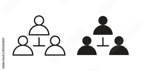 Ponzi scheme icon. Outline, Glyph and Filled Outline Style