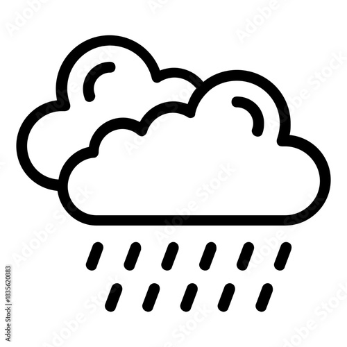 rainy icon vector